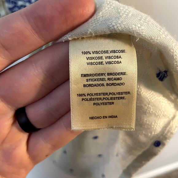 Anthropologie Libra Peasant Top by Vanessa Virginia, 10, Floral Embroidered EUC - Picture 10 of 14